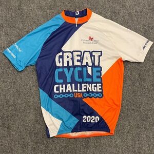 Blackchrome Great Cycle Challenge 2020 Cycling Jersey Ride To Fight Mens Size L